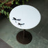 White Accent Table with Mother of Pearl Inlay